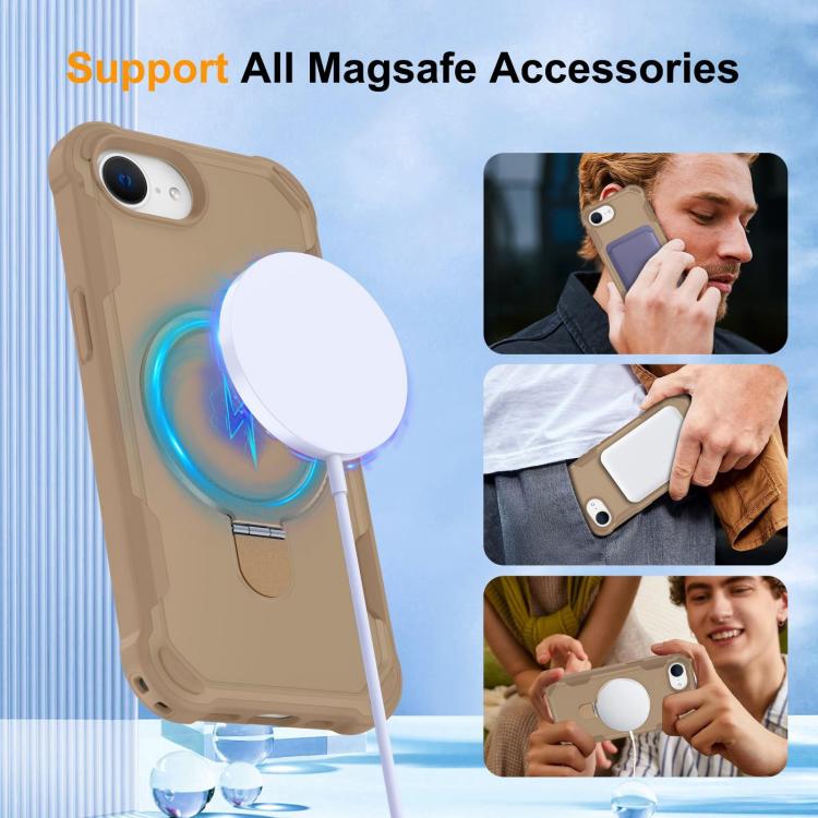 For iPhone 17e / 16e Yingcai Gears MagSafe Holder Shockproof Phone Case