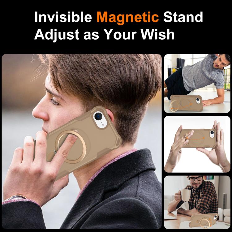 For iPhone 17e / 16e Yingcai Gears MagSafe Holder Shockproof Phone Case