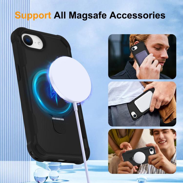 For iPhone 17e / 16e Yingcai Gears MagSafe Holder Shockproof Phone Case