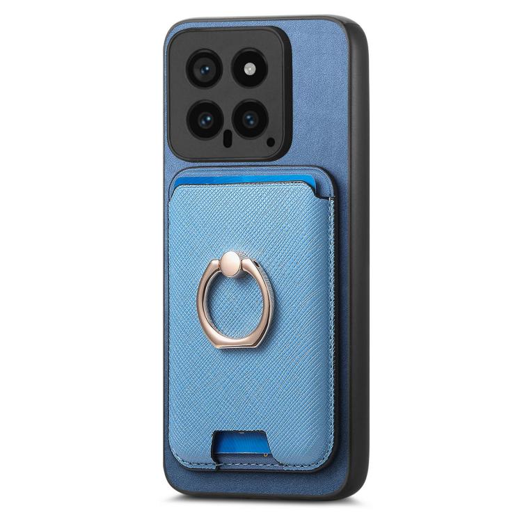 For Redmi K60 Ultra Retro Cross Leather Ring Vertical Insert Card Bag MagSafe Phone Case