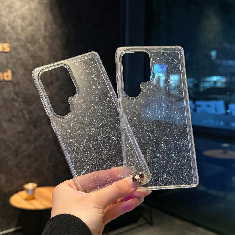 For Samsung Galaxy S25 5G Sequins Glitter Shockproof TPU Phone Case - Transparent