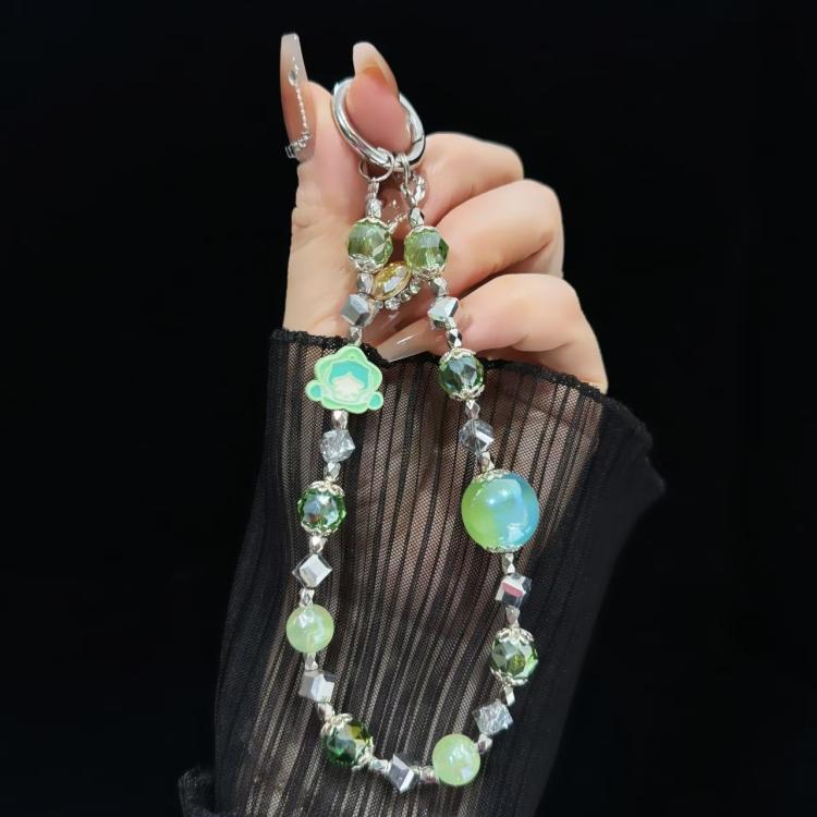 Green Heidi Bead Mobile Phone Chain