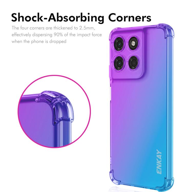 For Motorola Moto G77 / G67 5G ENKAY Hat-Prince Gradient Airbag TPU Phone Case