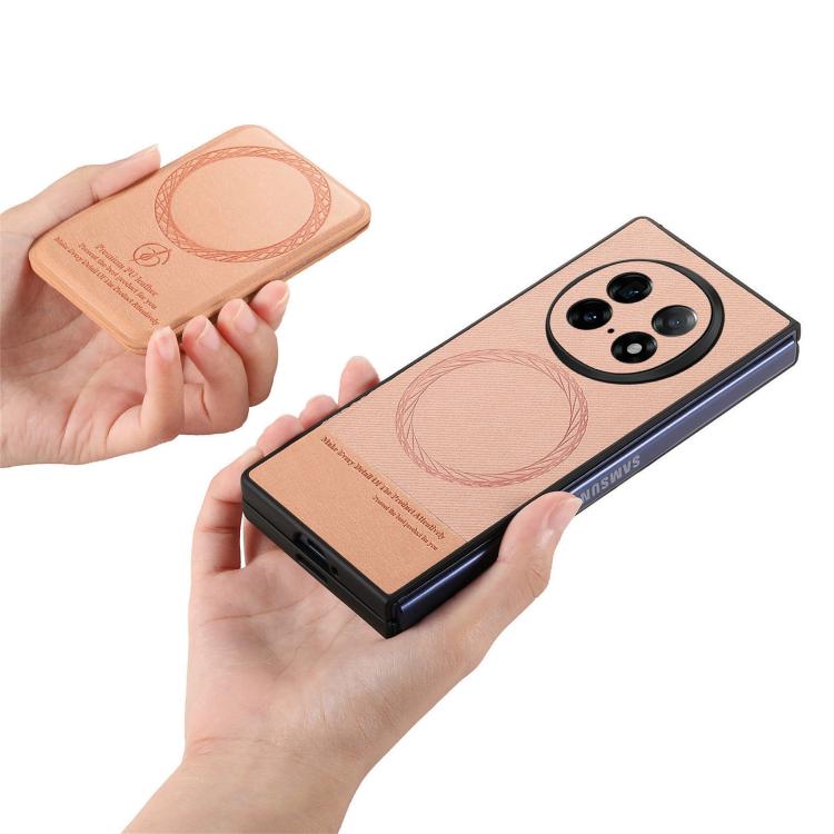 For OPPO Find N5 Twill Fabric Leather Skin Card Bag Magnetic Back Phone Case