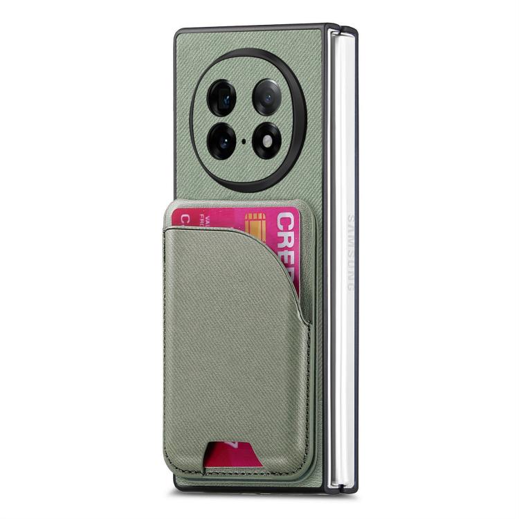 For OPPO Find N5 Twill Fabric Leather Skin Card Bag Magnetic Back Phone Case