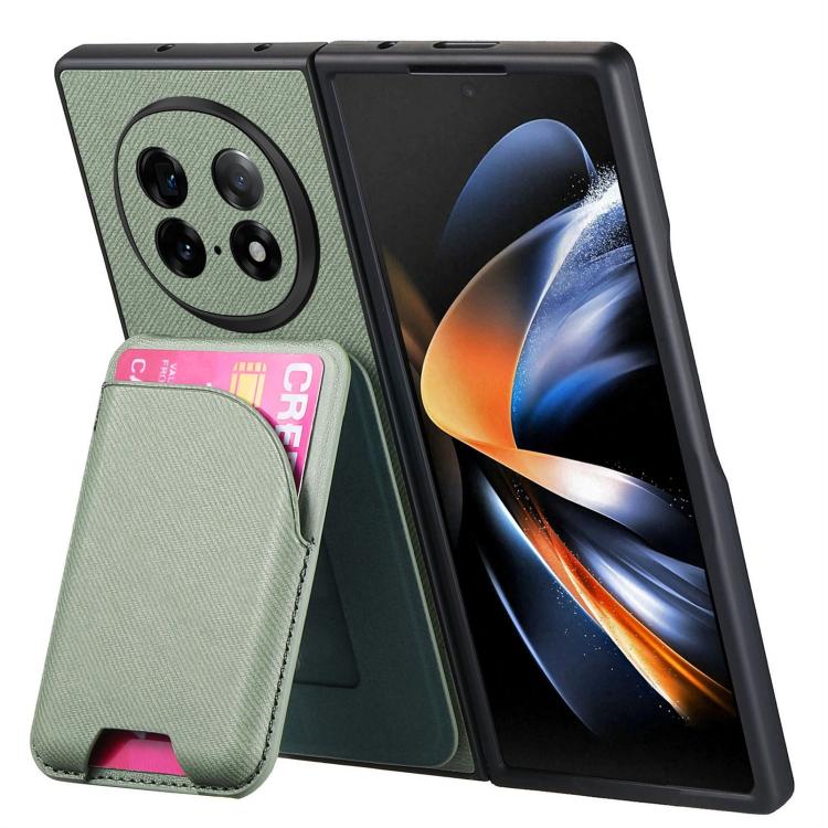 For OPPO Find N5 Twill Fabric Leather Skin Card Bag Magnetic Back Phone Case