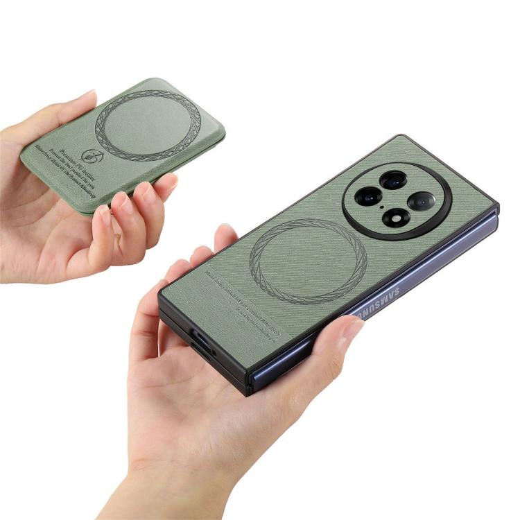For OPPO Find N5 Twill Fabric Leather Skin Card Bag Magnetic Back Phone Case