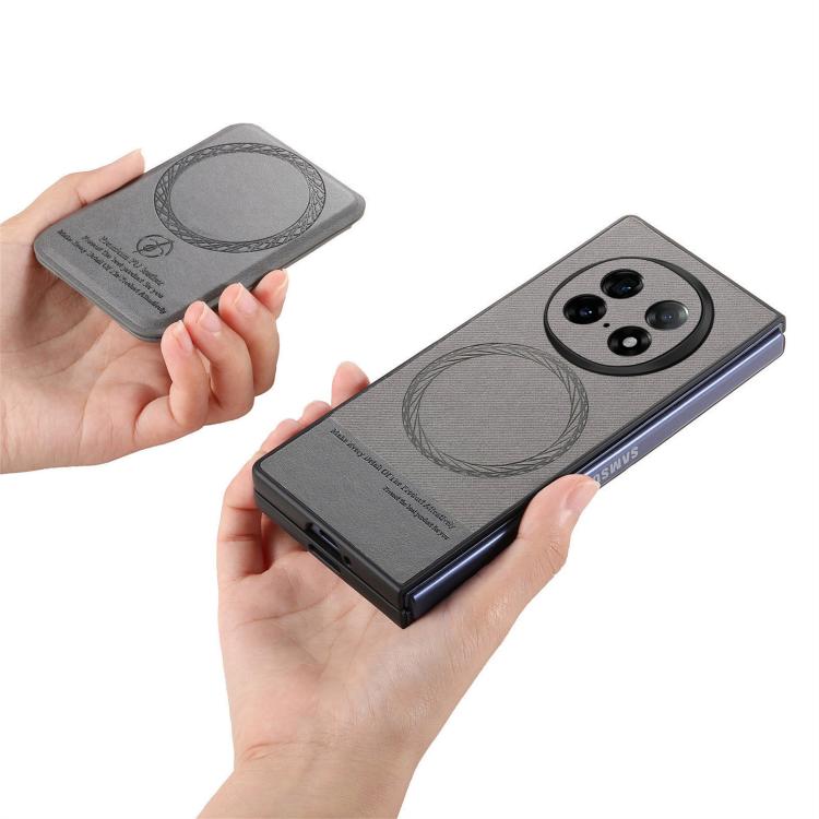 For OPPO Find N5 Twill Fabric Leather Skin Card Bag Magnetic Back Phone Case
