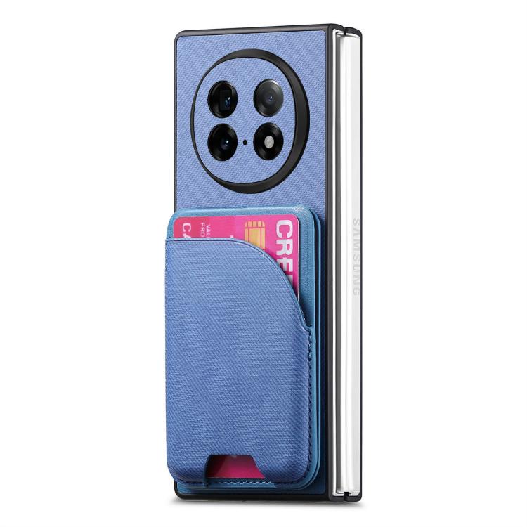 For OPPO Find N5 Twill Fabric Leather Skin Card Bag Magnetic Back Phone Case