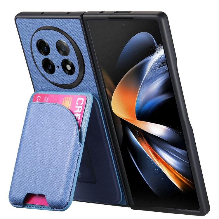 For OPPO Find N5 Twill Fabric Leather Skin Card Bag Magnetic Back Phone Case