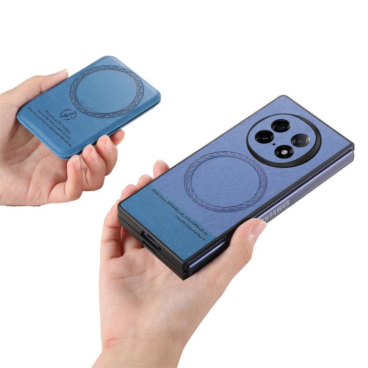 For OPPO Find N5 Twill Fabric Leather Skin Card Bag Magnetic Back Phone Case