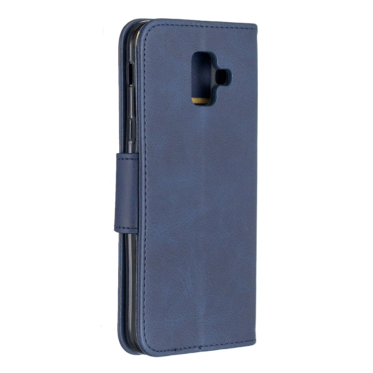 Retro Lambskin Texture Pure Color Horizontal Flip PU Leather Case for Galaxy A6 2018, with Holder & Card Slots & Wallet & Lanyard