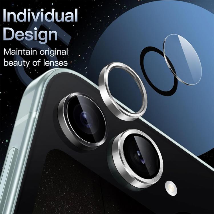 For Galaxy Z Flip7 ENKAY Hat-Prince 9H Rear Camera Lens Aluminium Alloy Tempered Glass Film