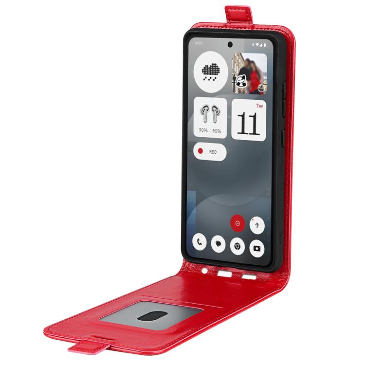 For Nothing Phone 3a R64 Texture Single Vertical Flip Leather Phone Case