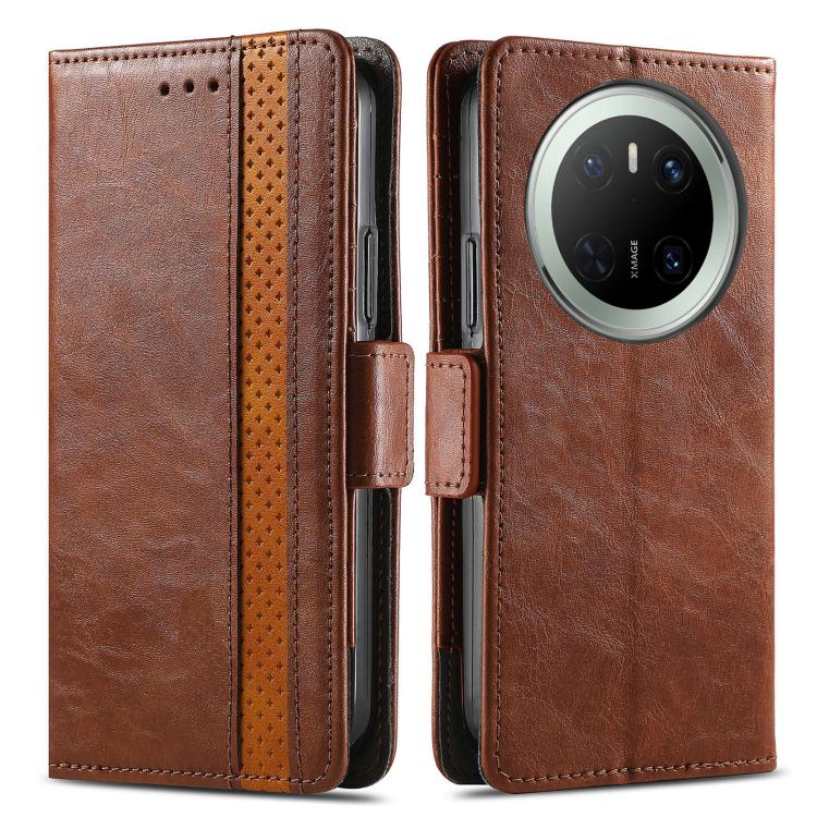 For Huawei Mate 70 CaseNeo Splicing Dual Magnetic Buckle Leather Phone Case