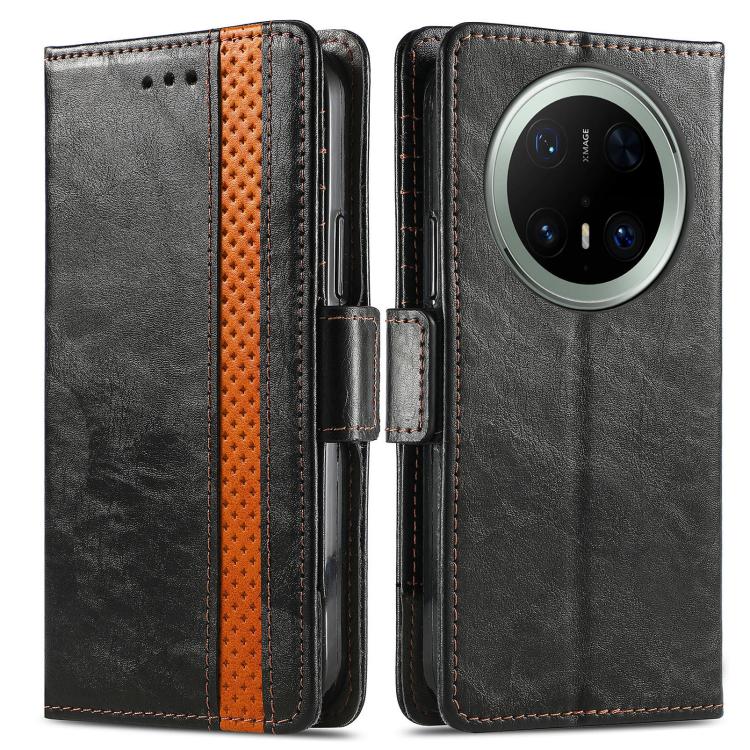 For Huawei Mate 70 Pro+ CaseNeo Splicing Dual Magnetic Buckle Leather Phone Case