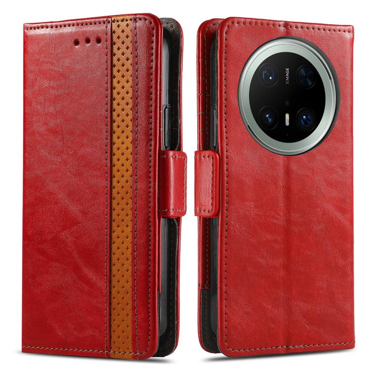 For Huawei Mate 70 Pro+ CaseNeo Splicing Dual Magnetic Buckle Leather Phone Case