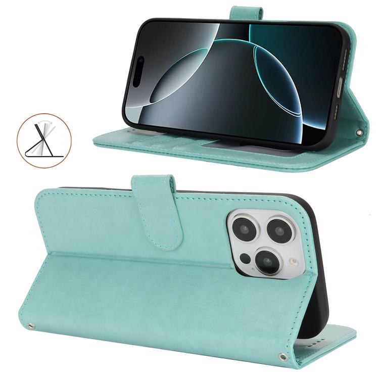 For iPhone XS Max Double Fold Printed Embossing Leather Phone Case