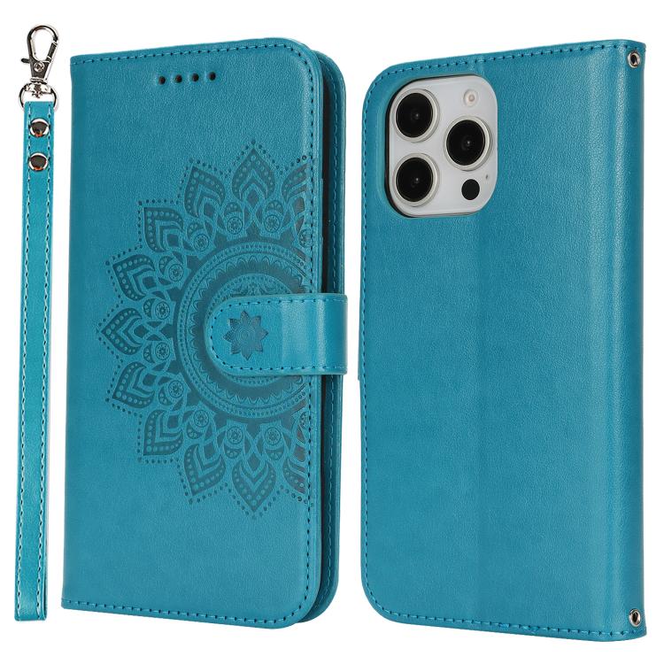 For iPhone 11 Double Fold Printed Embossing Leather Phone Case