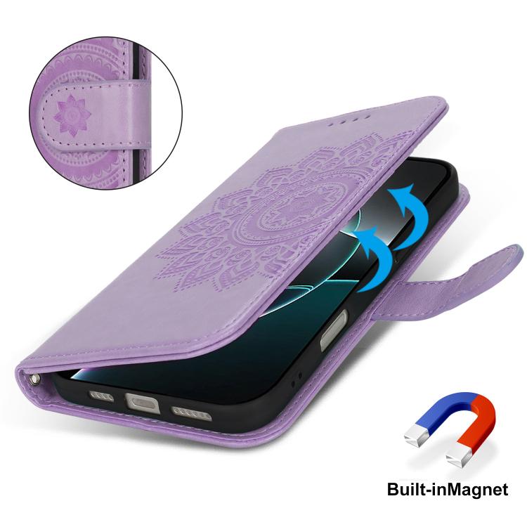 For iPnone 14 Double Fold Printed Embossing Leather Phone Case
