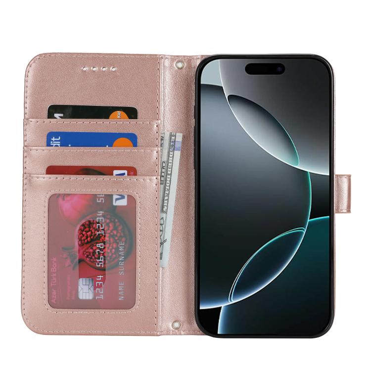 For iPhone 15 Plus Double Fold Printed Embossing Leather Phone Case