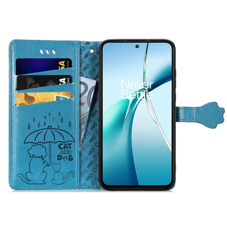 For OPPO Reno13 Pro Cat and Dog Embossed Leather Phone Case