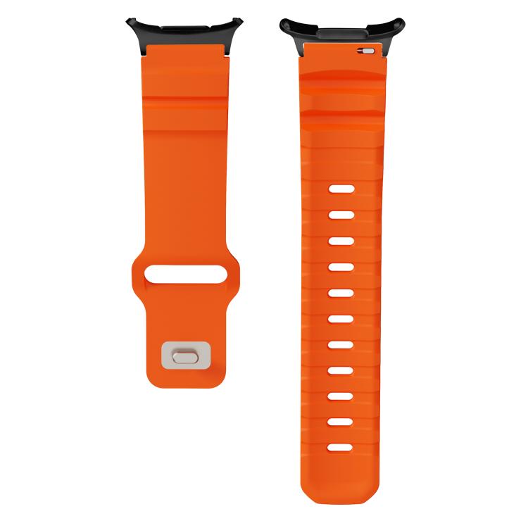 For Samsung Galaxy Watch Ultra 47mm / Ultra 2025 Black Connector Reverse Buckle Fluororubber Watch Band