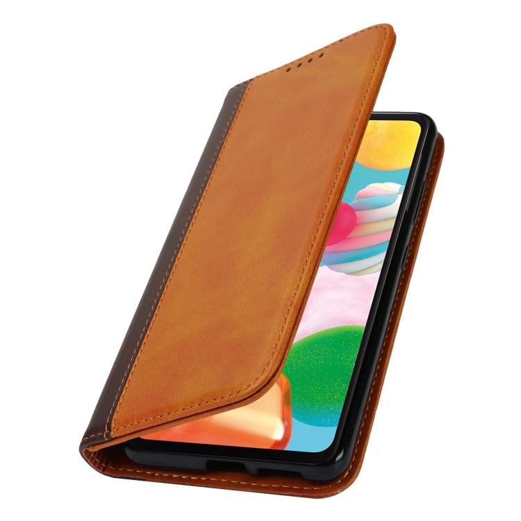 For Sony Xperia 10 V Calf Texture Color Stitching Leather Phone Case