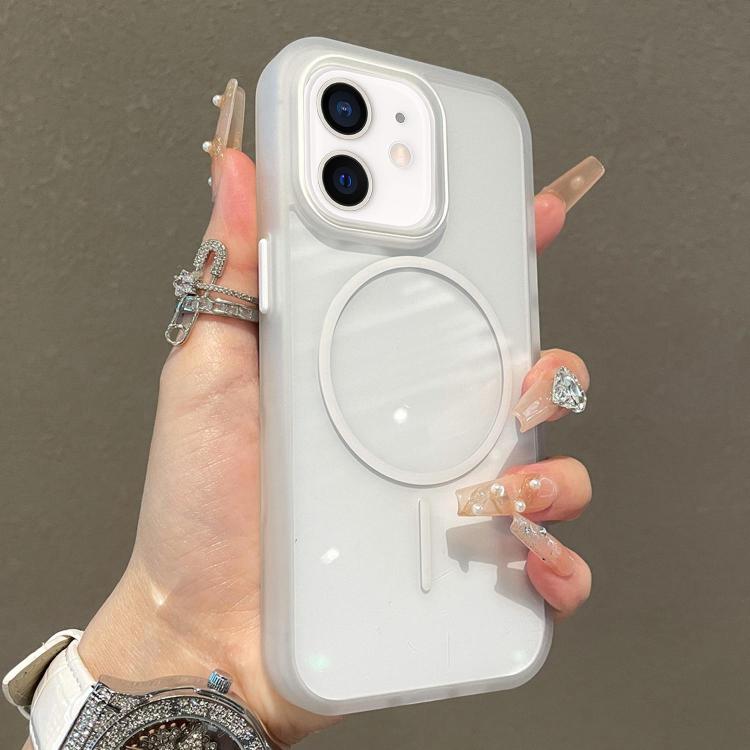 For iPhone 11 Translucent Armor MagSafe N52 Thin Circle Phone Case