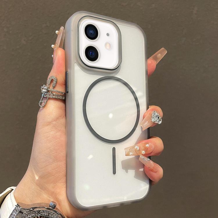 For iPhone 11 Translucent Armor MagSafe N52 Thin Circle Phone Case