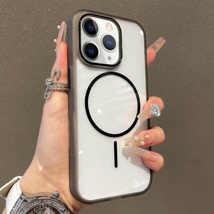 For iPhone 11 Pro Max Translucent Armor MagSafe N52 Thin Circle Phone Case