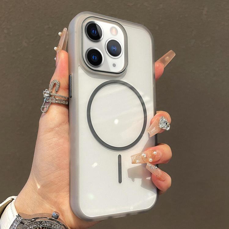 For iPhone 11 Pro Max Translucent Armor MagSafe N52 Thin Circle Phone Case