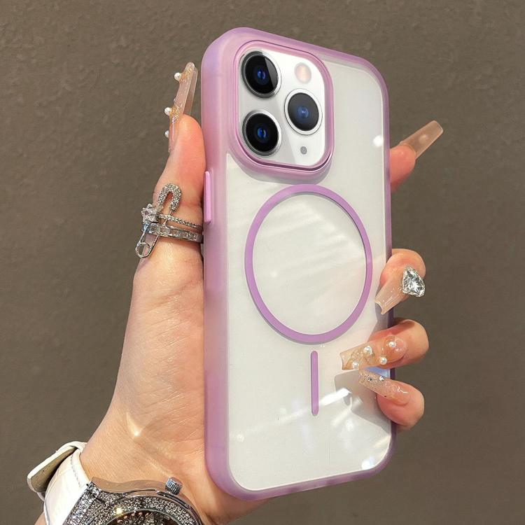 For iPhone 11 Pro Max Translucent Armor MagSafe N52 Thin Circle Phone Case