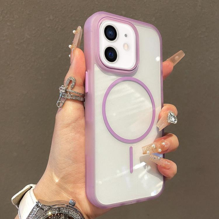 For iPhone 12 Translucent Armor MagSafe N52 Thin Circle Phone Case