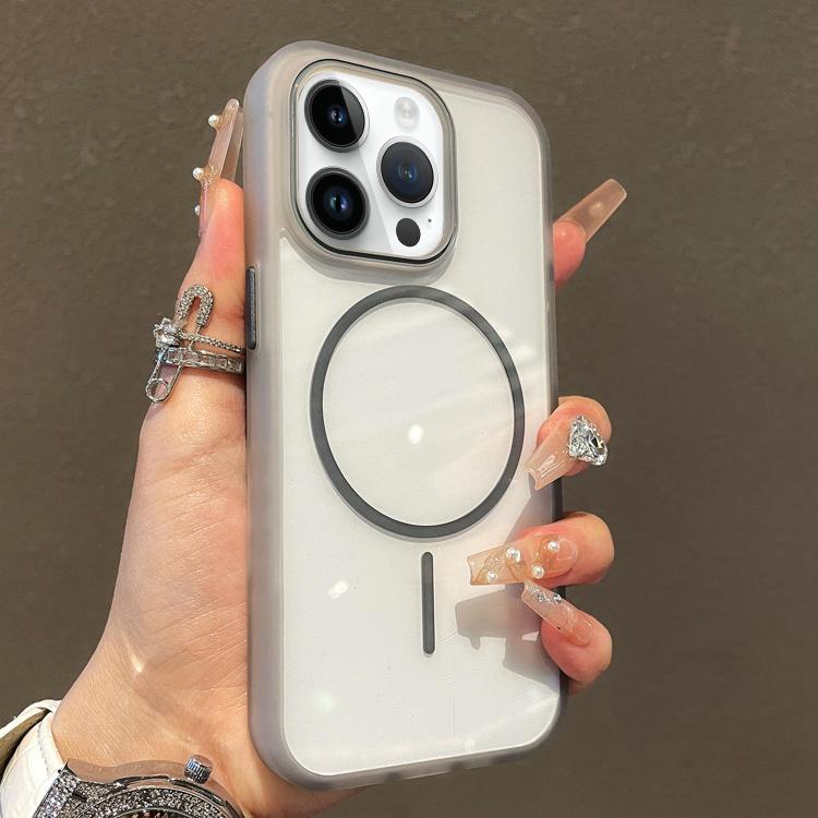 For iPhone 13 Pro Translucent Armor MagSafe N52 Thin Circle Phone Case
