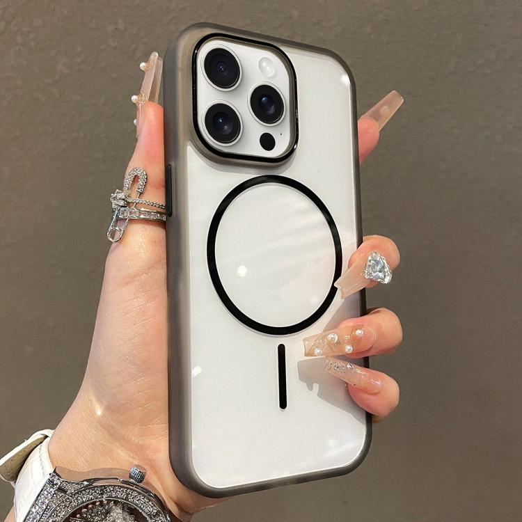 For iPhone 15 Pro Translucent Armor MagSafe N52 Thin Circle Phone Case
