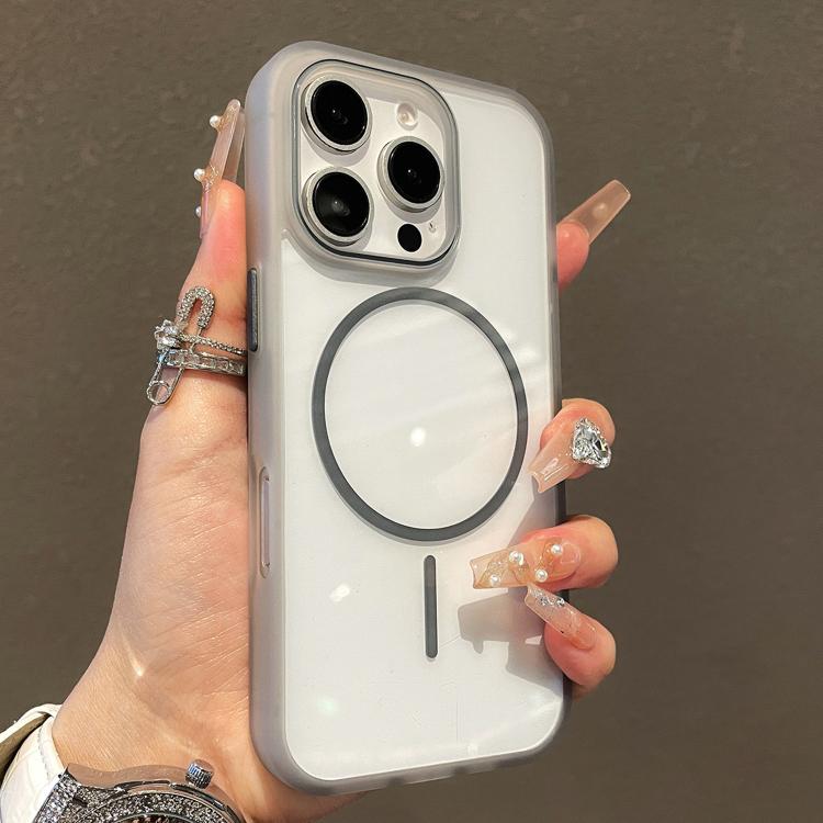 For iPhone 16 Pro Max Translucent Armor MagSafe N52 Thin Circle Phone Case
