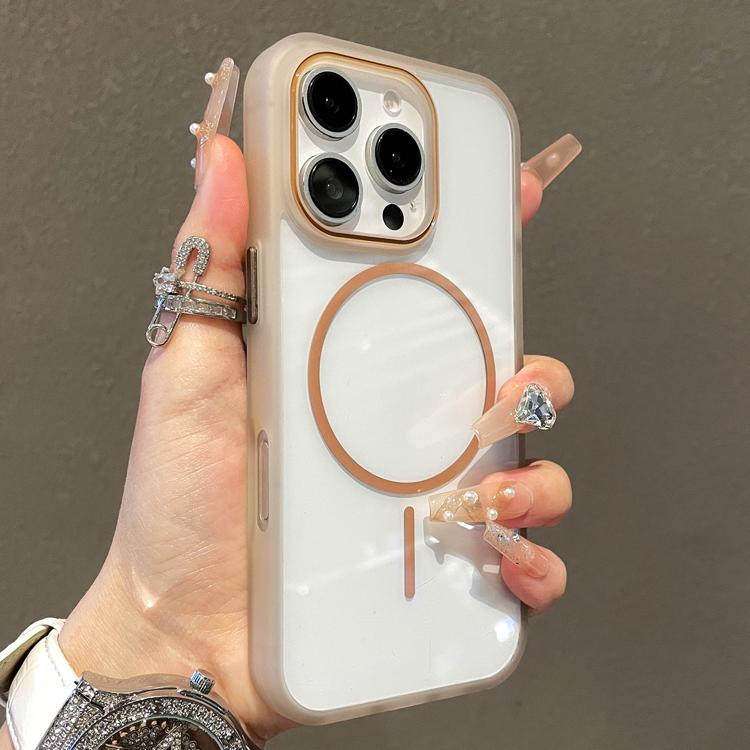 For iPhone 16 Pro Max Translucent Armor MagSafe N52 Thin Circle Phone Case