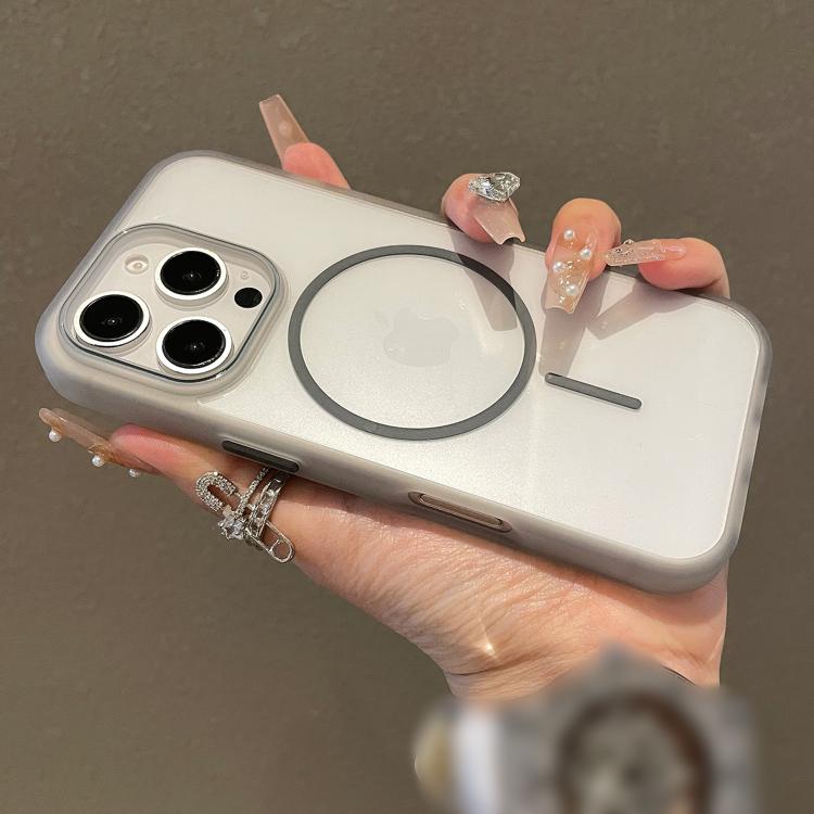 For iPhone 11 Pro Max Translucent Armor MagSafe N52 Thin Circle Phone Case