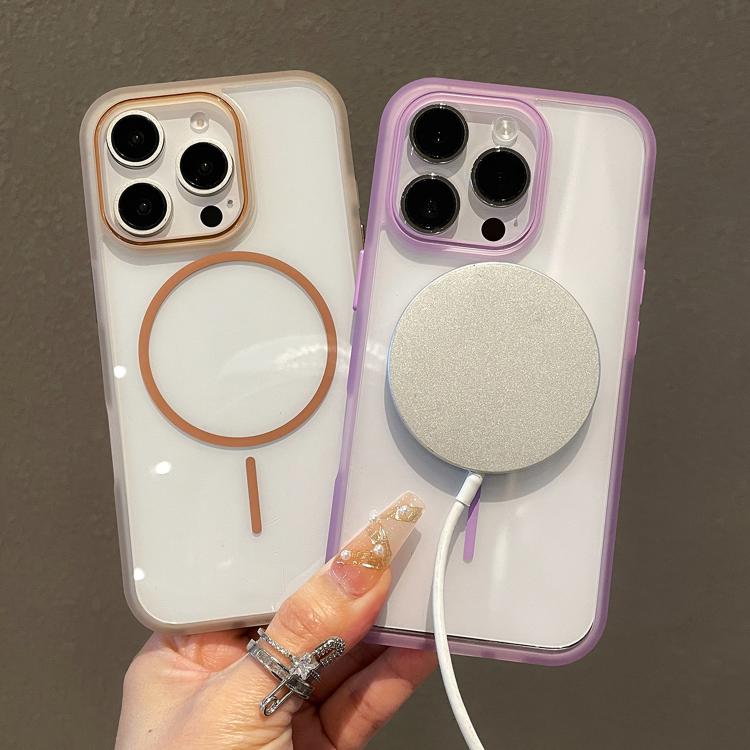 For iPhone 11 Pro Max Translucent Armor MagSafe N52 Thin Circle Phone Case