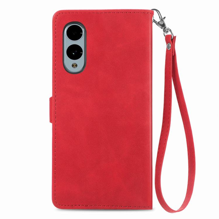 For Fujitsu Arrows We2 / F-52E Embossed Flower Zipper Leather Phone Case