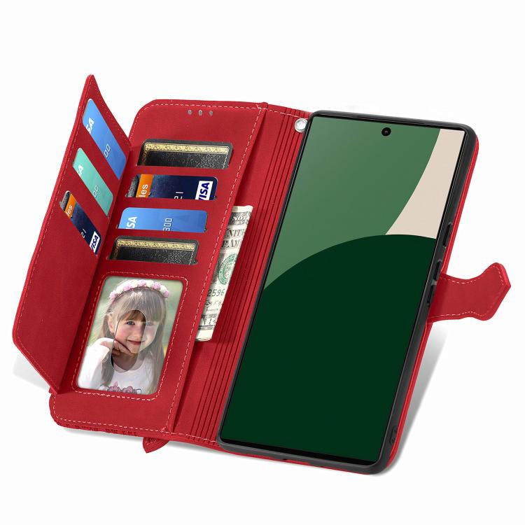 For Fujitsu Arrows We2 Plus / F-51E Embossed Flower Zipper Leather Phone Case
