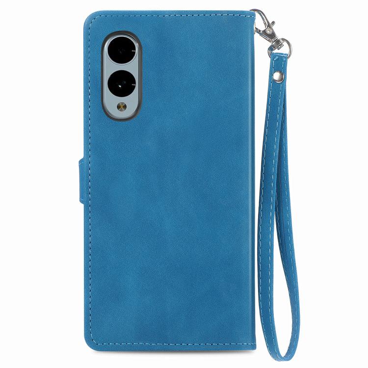For Fujitsu Arrows We2 Plus / F-51E Embossed Flower Zipper Leather Phone Case