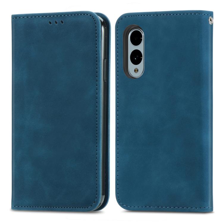 For Fujitsu Arrows We2 Plus / F-51E Retro Skin Feel Magnetic Flip Leather Phone Case