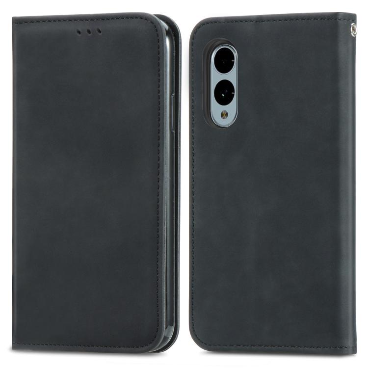 For Fujitsu Arrows We2 / F-52E Retro Skin Feel Magnetic Flip Leather Phone Case