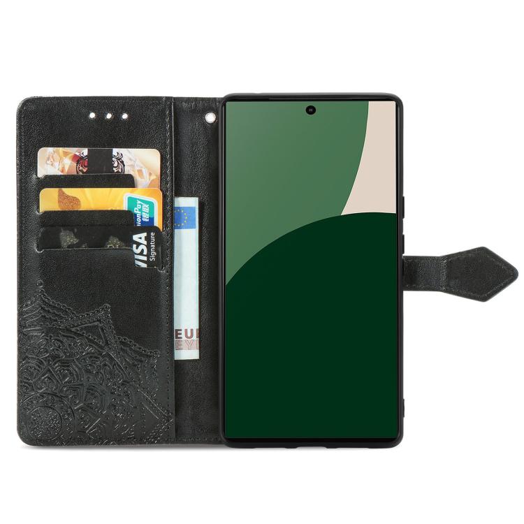 For Fujitsu Arrows We2 Plus / F-51E Mandala Flower Embossed Leather Phone Case