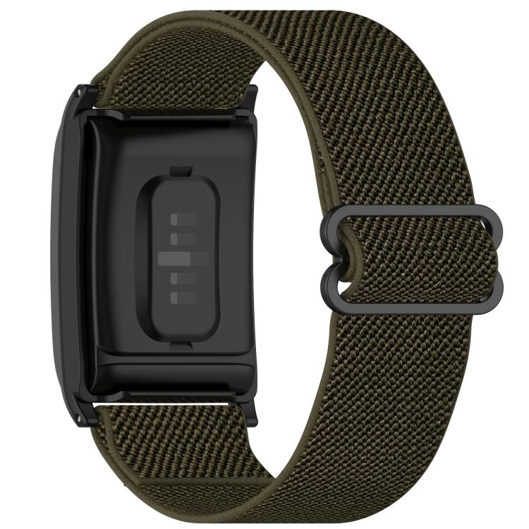For WHOOP 5.0 / 4.0 Slide Buckle Nylon Elastic Braided Watch Band