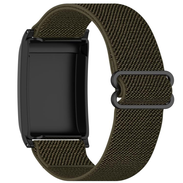 For WHOOP 5.0 / 4.0 Slide Buckle Nylon Elastic Braided Watch Band
