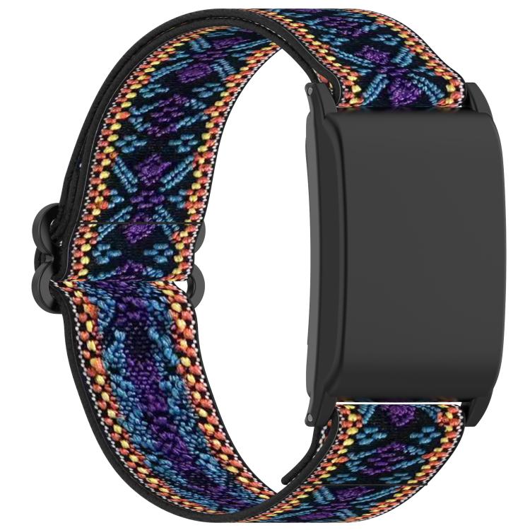 For WHOOP 5.0 / 4.0 Slide Buckle Nylon Elastic Braided Watch Band
