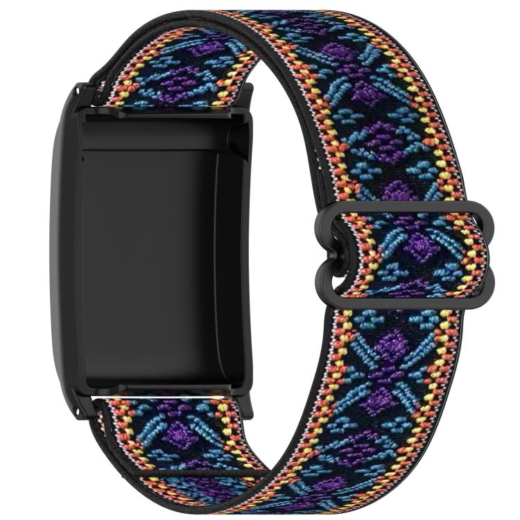 For WHOOP 5.0 / 4.0 Slide Buckle Nylon Elastic Braided Watch Band